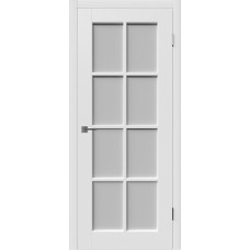 Дверь межкомнатная ВФД Винтер ПОРТА белая эмаль, стекло белый сатинат "Сатин белый"